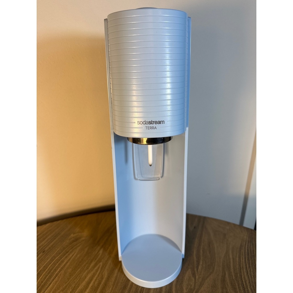 SodaStream Terra Sparkling Water Maker Machine Misty Blue Excellent Works